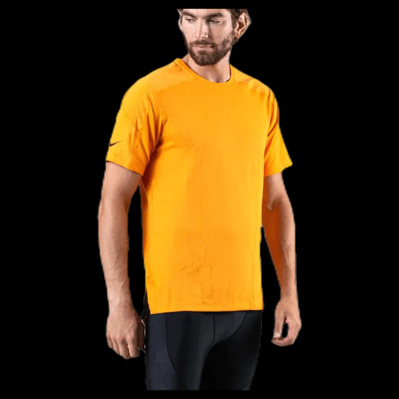 Nike Dry Top SS TP1 Orange Gul Clearance