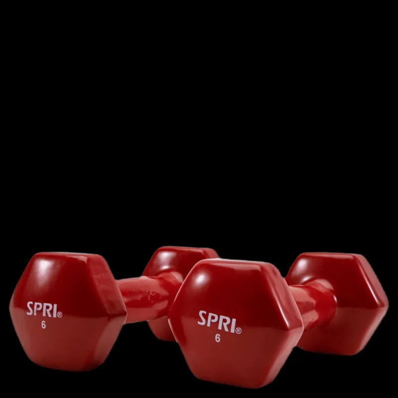 SPRI Dumbbell Vinyl 2,7KG/6LBS Röd