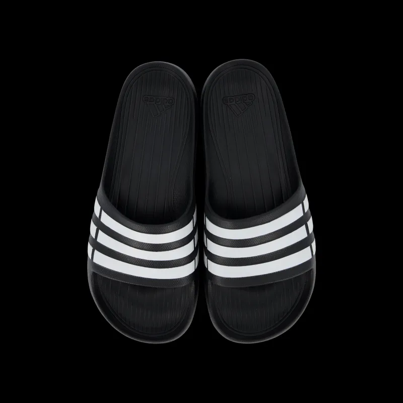 New adidas Duramo Slides Core Black / White / Core Black Svart