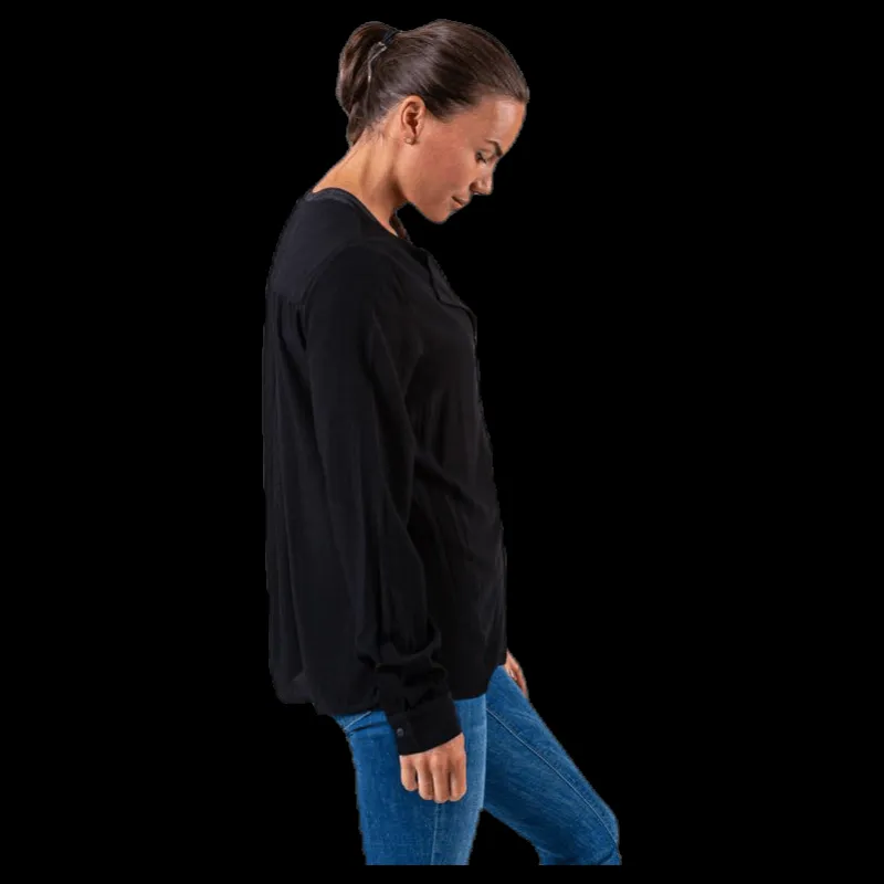 Pieces Ea Ls Shirt Black Svart