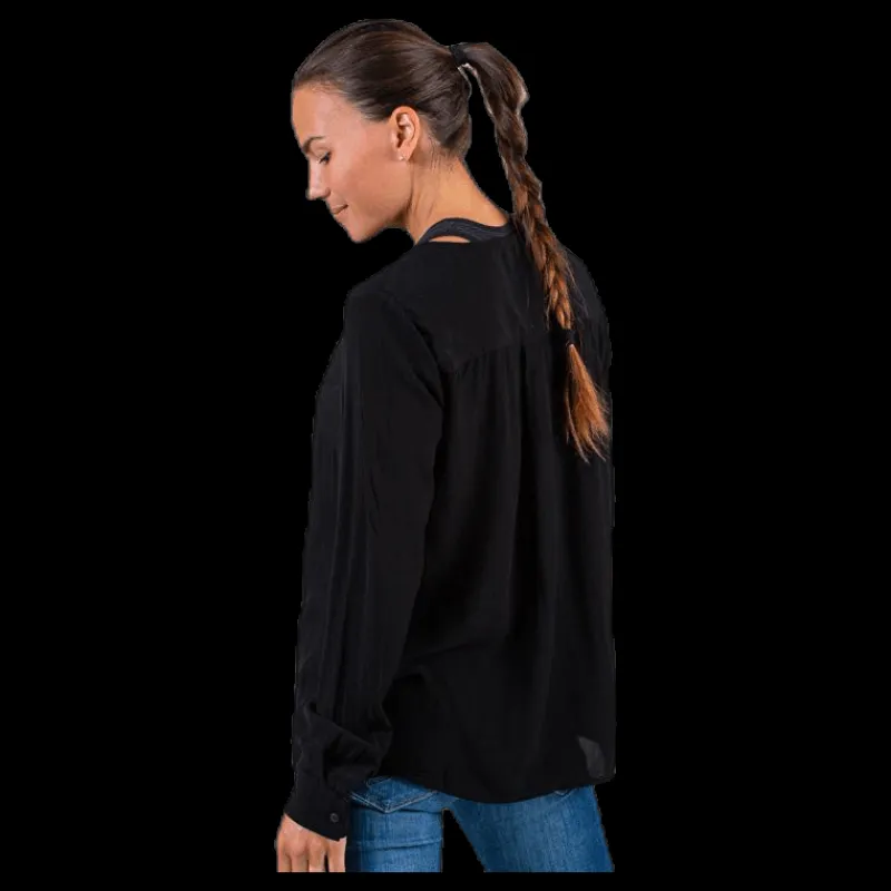 Pieces Ea Ls Shirt Black Svart