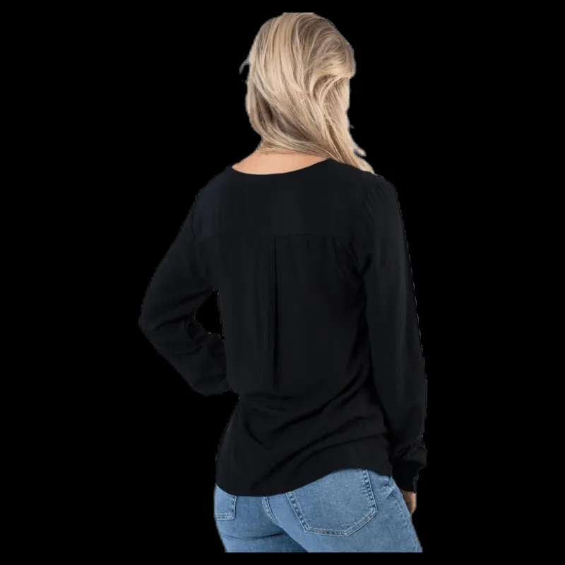 Pieces Ea Ls Shirt Black Svart