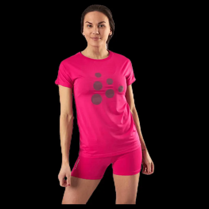 Clearance Craft Eaze SS Logo Mesh Tee Pink Rosa