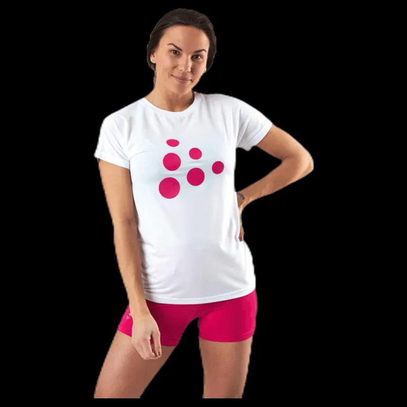 Craft Eaze SS Logo Mesh Tee Pink/White Rosa och Vit