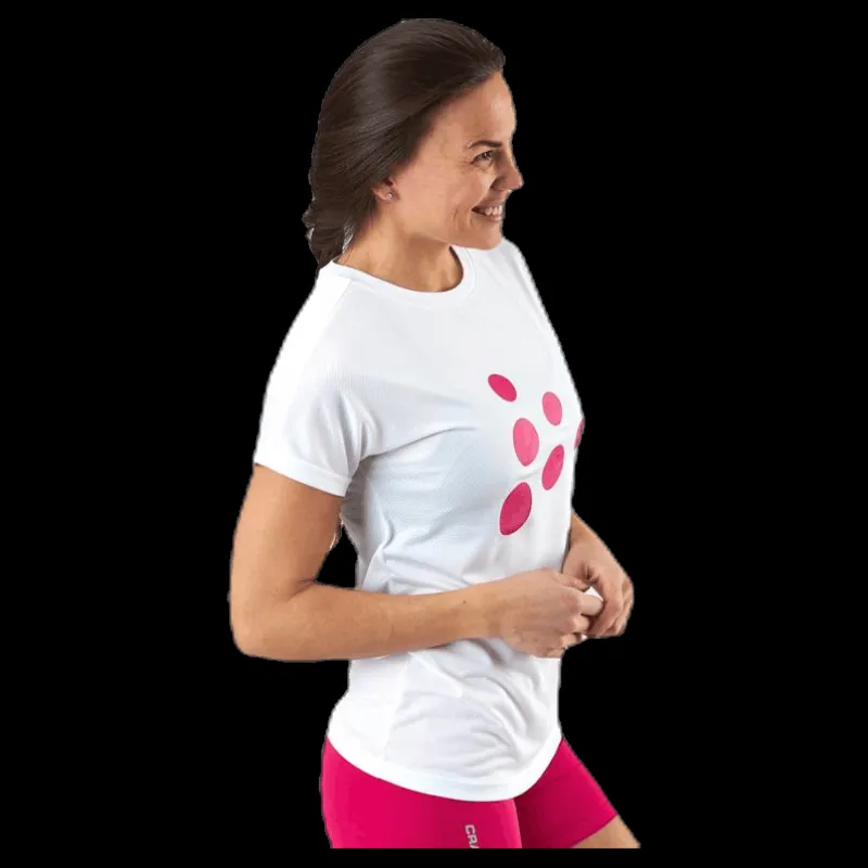 Craft Eaze SS Logo Mesh Tee Pink/White Rosa och Vit