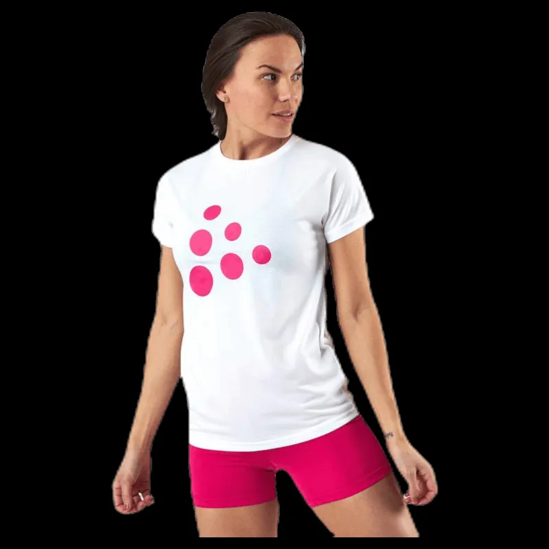 Craft Eaze SS Logo Mesh Tee Pink/White Rosa och Vit