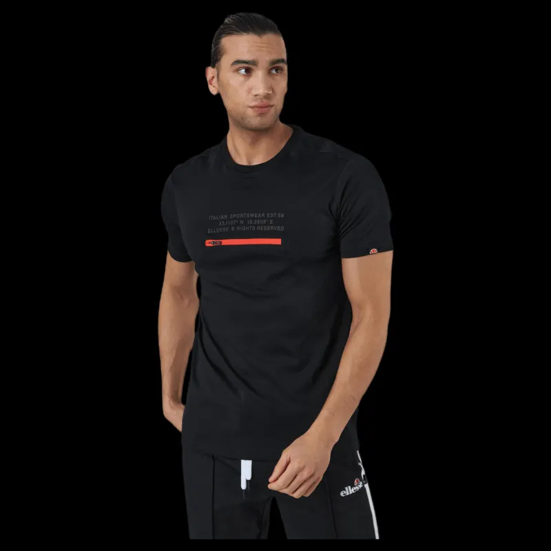 Sale Ellesse El Piedmont Tee Black Svart