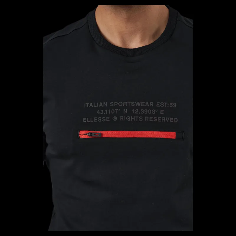 Sale Ellesse El Piedmont Tee Black Svart