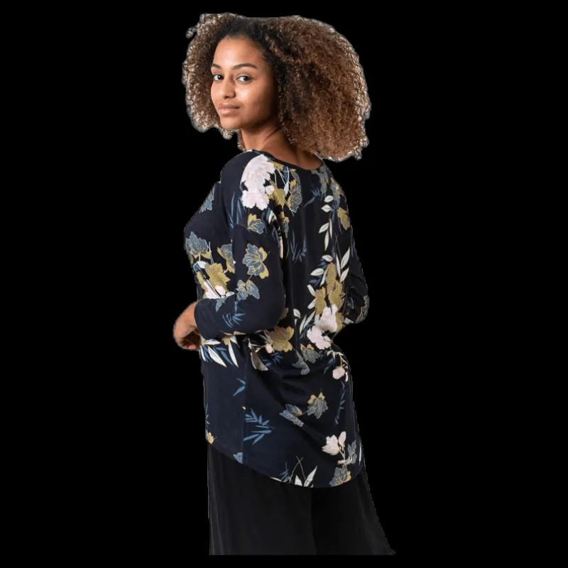 Only Elcos 4/5 Aop Top Black Svart Best