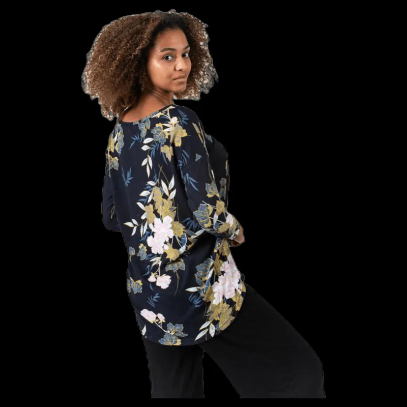 Only Elcos 4/5 Aop Top Black Svart Best