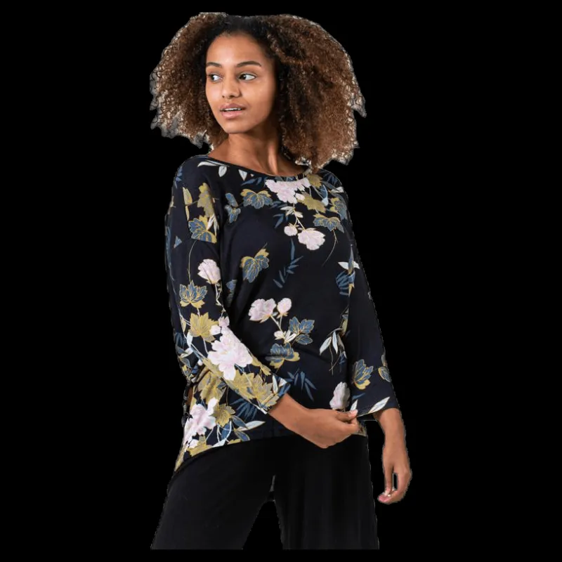 Only Elcos 4/5 Aop Top Black Svart Best
