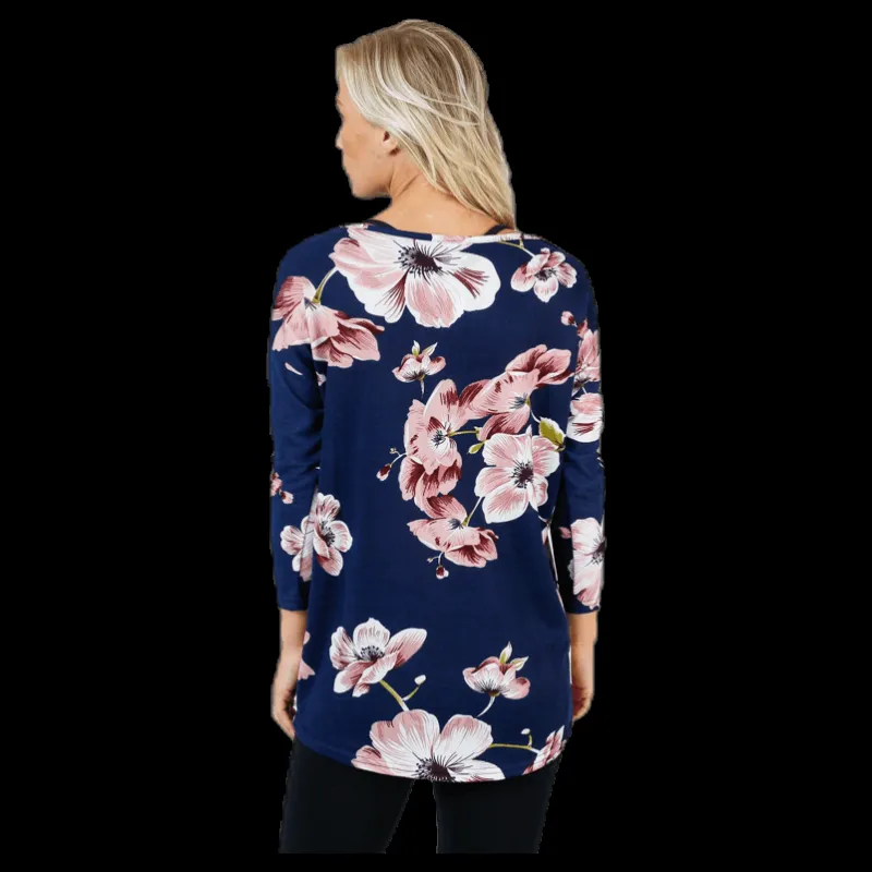 Outlet Only Elcos 4/5 Aop Top Jrs Blue Blå
