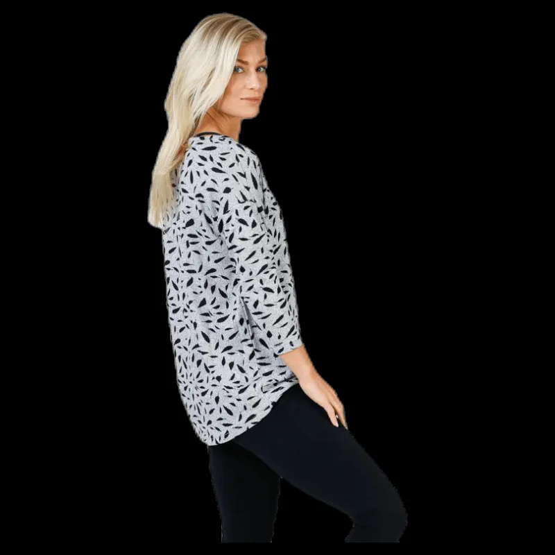 Outlet Only Elcos 4/5 Aop Top Jrs Grey Grå