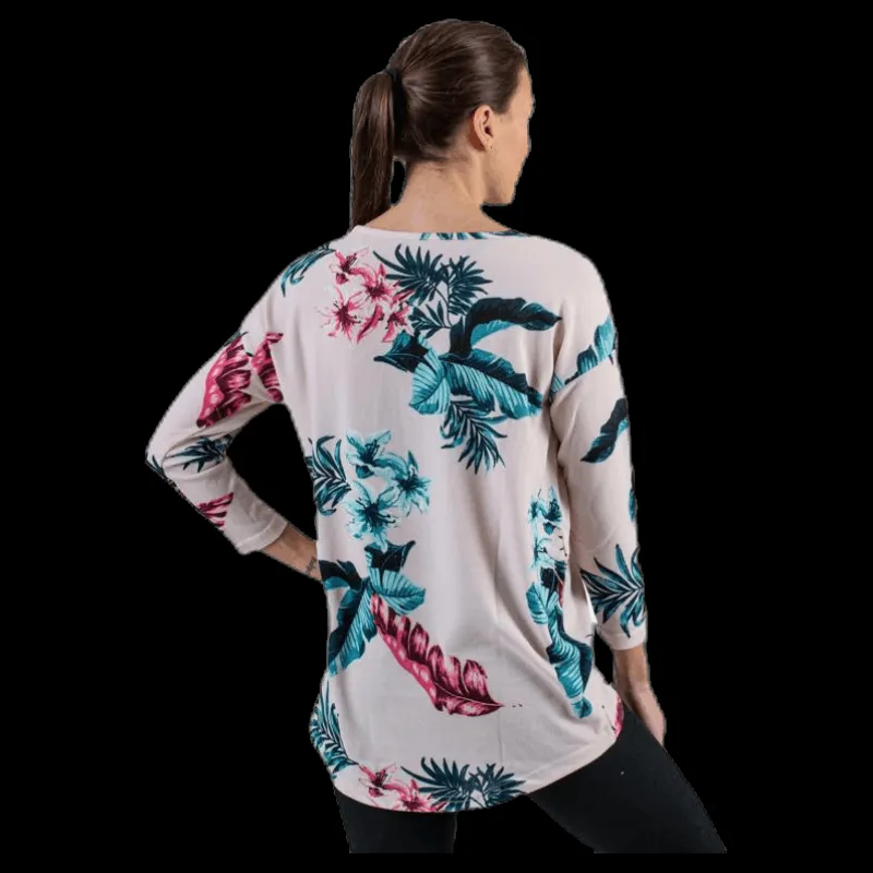Only Elcos 4/5 Aop Top Jrs Pink Rosa Discount