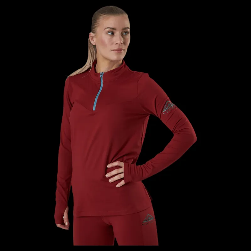 Nike Element Trail Midlayer Patterned Röd Discount