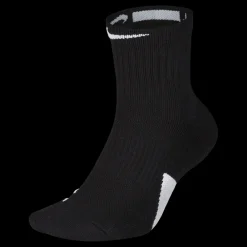 Sale Nike Elite Mid Basketball Socks BLACK/WHITE/WHITE Svart