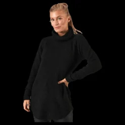 Discount Pieces Ellen Ls Long Knit Black Svart