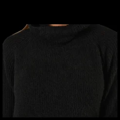 Discount Pieces Ellen Ls Long Knit Black Svart