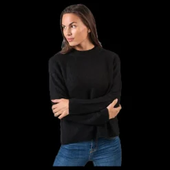 Pieces Ellen Ls O-Neck Knit Black Svart New
