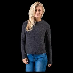 Discount Pieces Ellen Ls O-Neck Knit Grey Grå