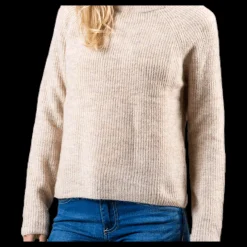 Clearance Pieces Ellen Ls O-Neck Knit White Vit