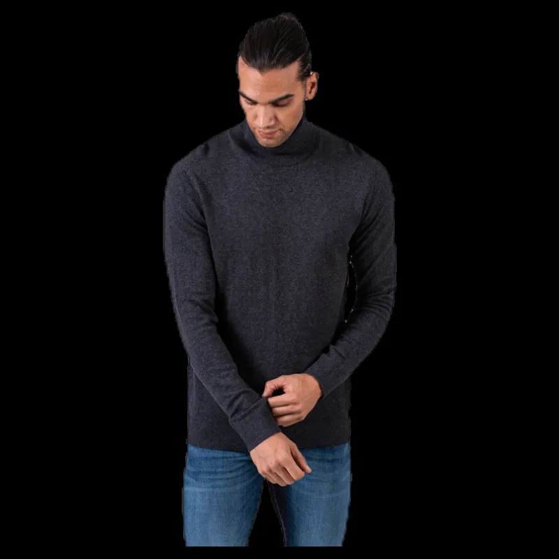 Jack & Jones Emil Knit Roll Neck Grey Grå Hot