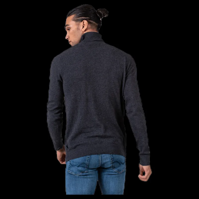 Jack & Jones Emil Knit Roll Neck Grey Grå Hot