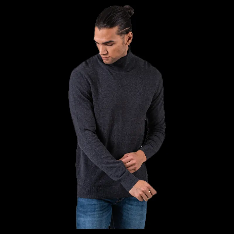 Jack & Jones Emil Knit Roll Neck Grey Grå Hot