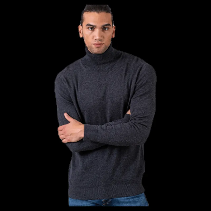 Jack & Jones Emil Knit Roll Neck Grey Grå Hot