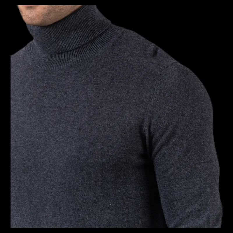 Jack & Jones Emil Knit Roll Neck Grey Grå Hot