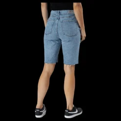 Hot Only Emily Hw Long Shorts Raw Bb Mas0051 Blue Blå