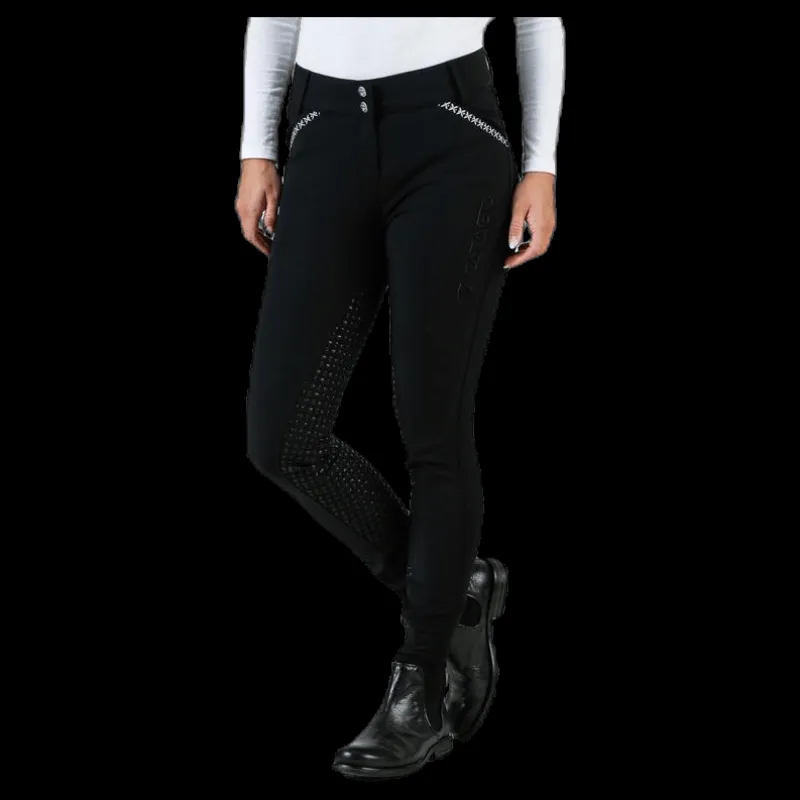 Catago Emily Riding Pants w. Silicon Black Svart