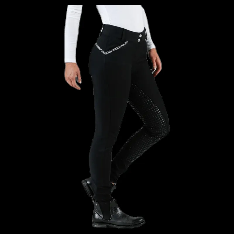 Catago Emily Riding Pants w. Silicon Black Svart