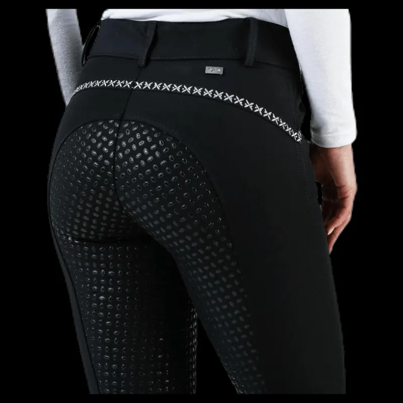 Catago Emily Riding Pants w. Silicon Black Svart