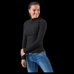 Sale Only Emma L/S High Neck Top Jrs Black Svart