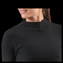 Sale Only Emma L/S High Neck Top Jrs Black Svart