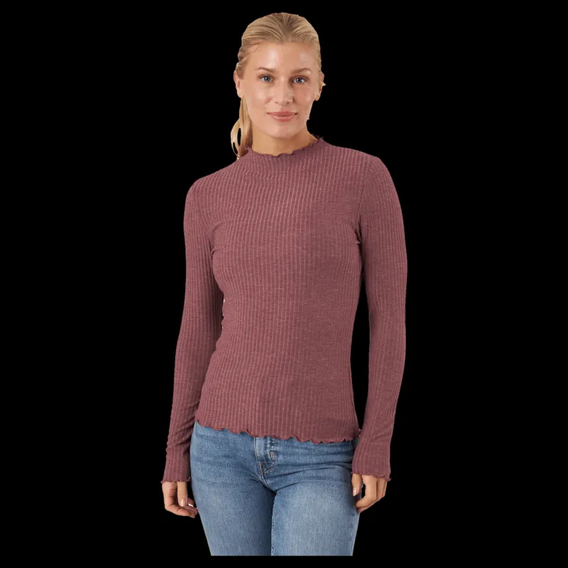 Only Emma L/s High Neck Top Noos Jr Rose Brown Lila Hot
