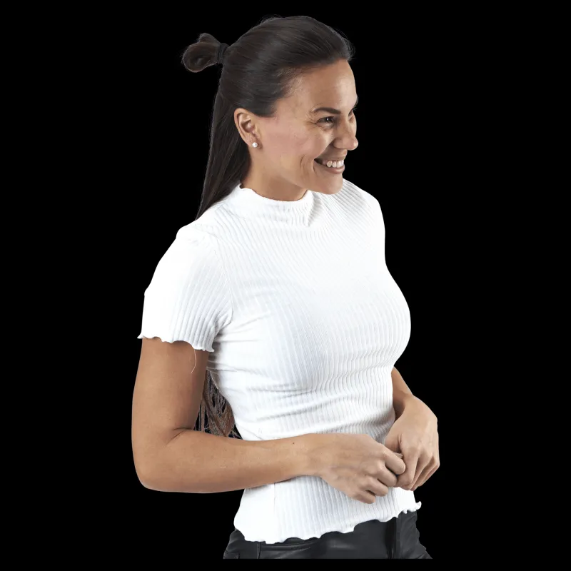Only Emma S/S Highneck Top Jrs Beige Online