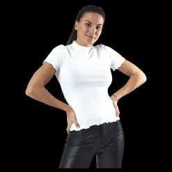 Only Emma S/S Highneck Top Jrs Beige Online