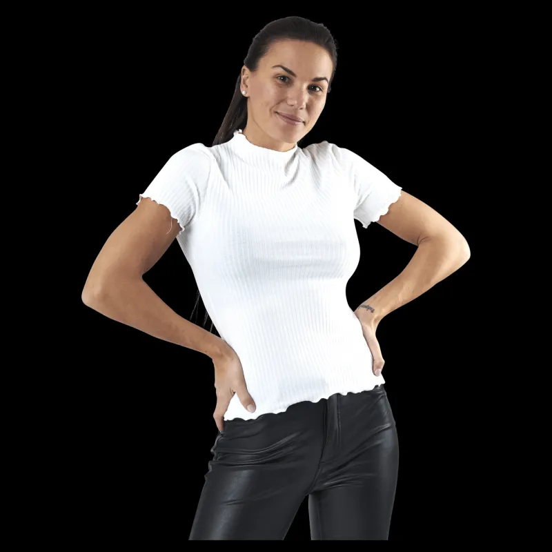 Only Emma S/S Highneck Top Jrs Beige Online