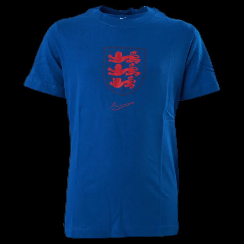 Clearance Nike England Tee Evergreen Crest Junior Blue Blå