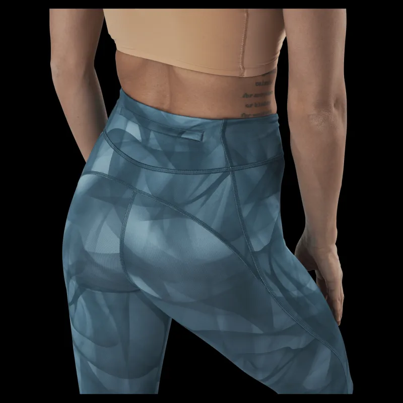 New Nike Epic Faster Run Division 7/8 Tight Green/Silver Blå