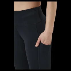 New Nike Epic Luxe Running Crop Black/Silver Svart