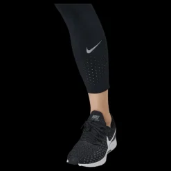 New Nike Epic Luxe Running Crop Black/Silver Svart