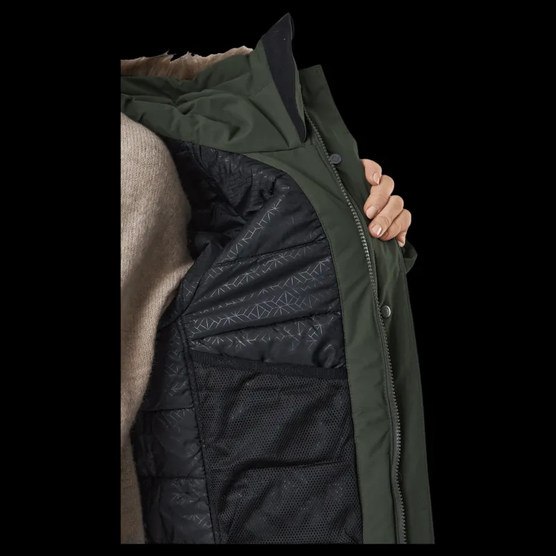 Didriksons Erika Wns Parka 3 Green Grön Discount