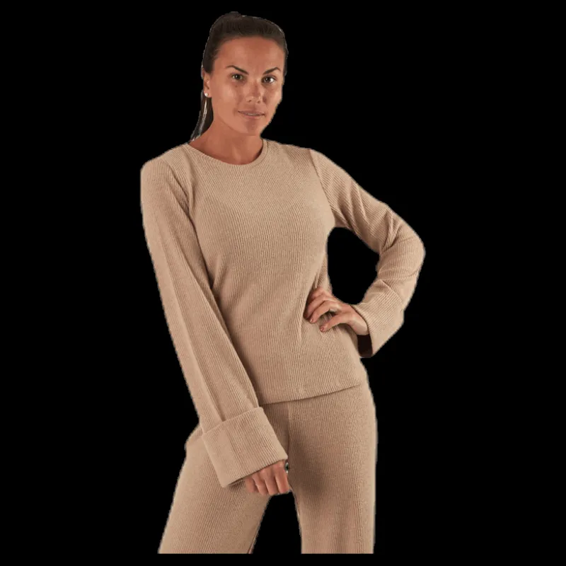 Outlet Pieces Ermione Ls Top White Vit