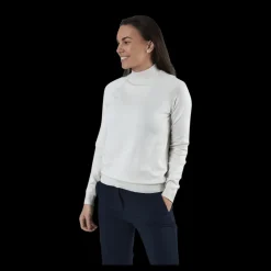 Best Pieces Esera Ls High Neck Knit White Vit