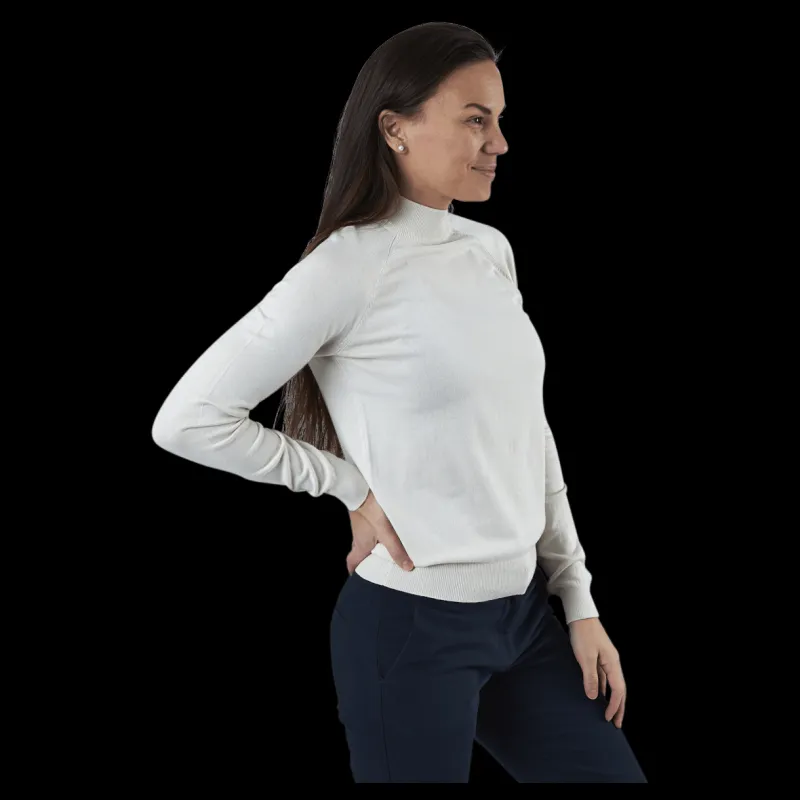 Best Pieces Esera Ls High Neck Knit White Vit