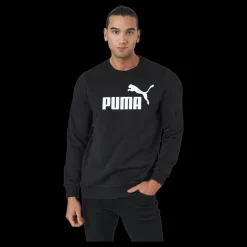 Outlet Puma Ess Big Logo Crew Fl Black Svart