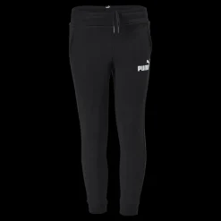Puma Ess Logo Pants Fl Cl B Black Grå